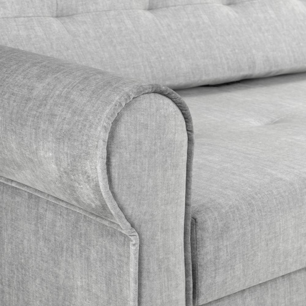 Product photograph of Sorrel Grey Tufted 2 Seater Sofabed from Choice Furniture Superstore.