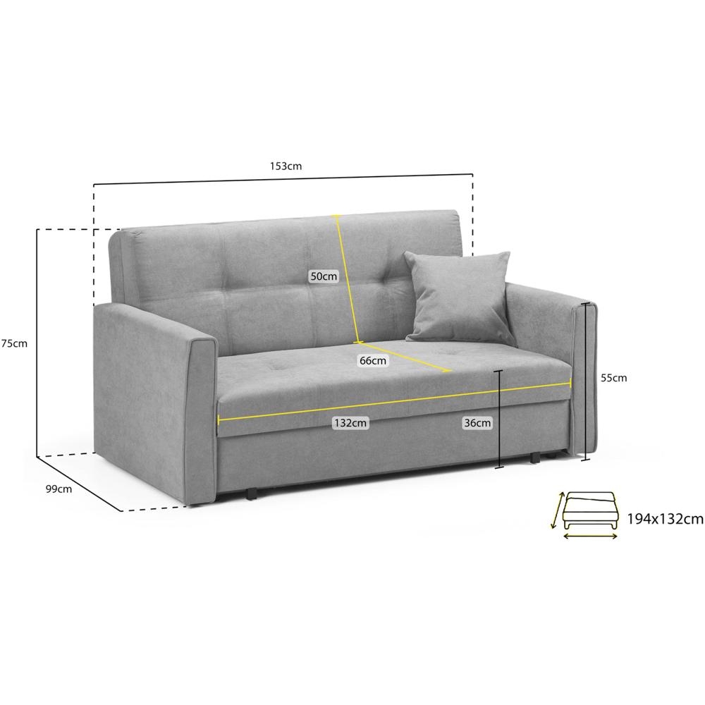 Product photograph of Viva Grey Tufted 2 Seater Sofabed from Choice Furniture Superstore.