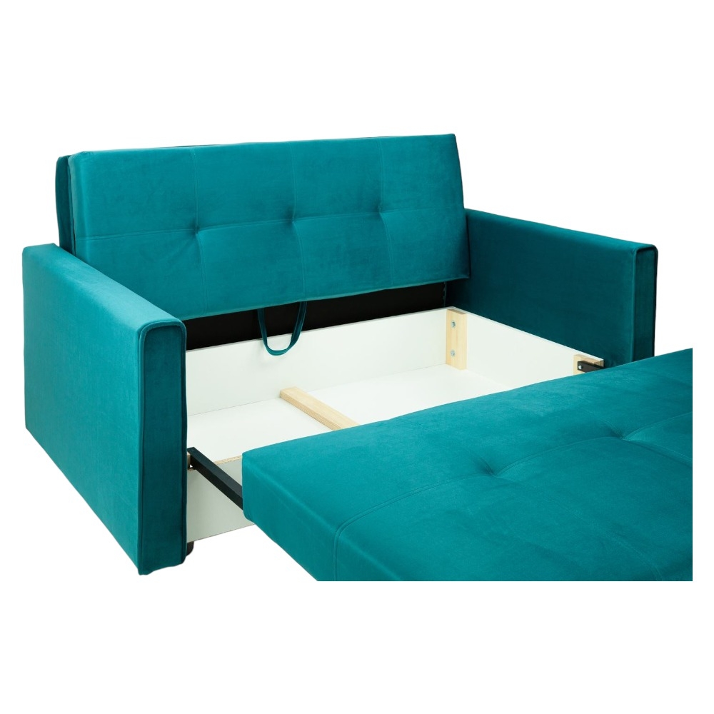 Product photograph of Viva Plush Teal 2 Seater Sofabed With Storage from Choice Furniture Superstore.