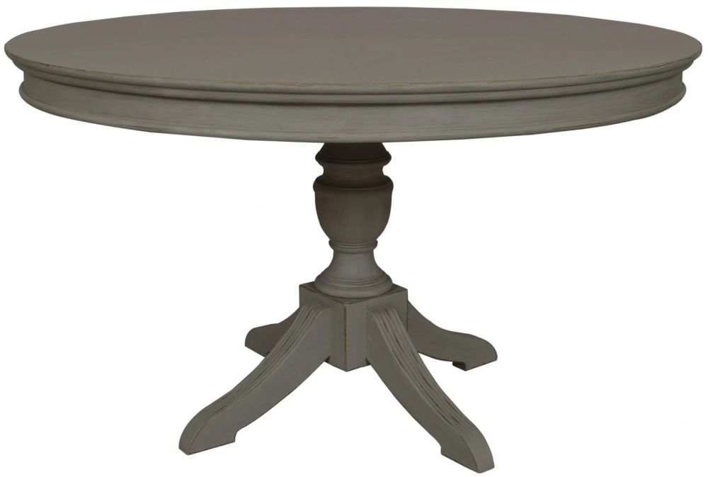 Product photograph of Emison French Grey 130cm Round Dining Table from Choice Furniture Superstore.