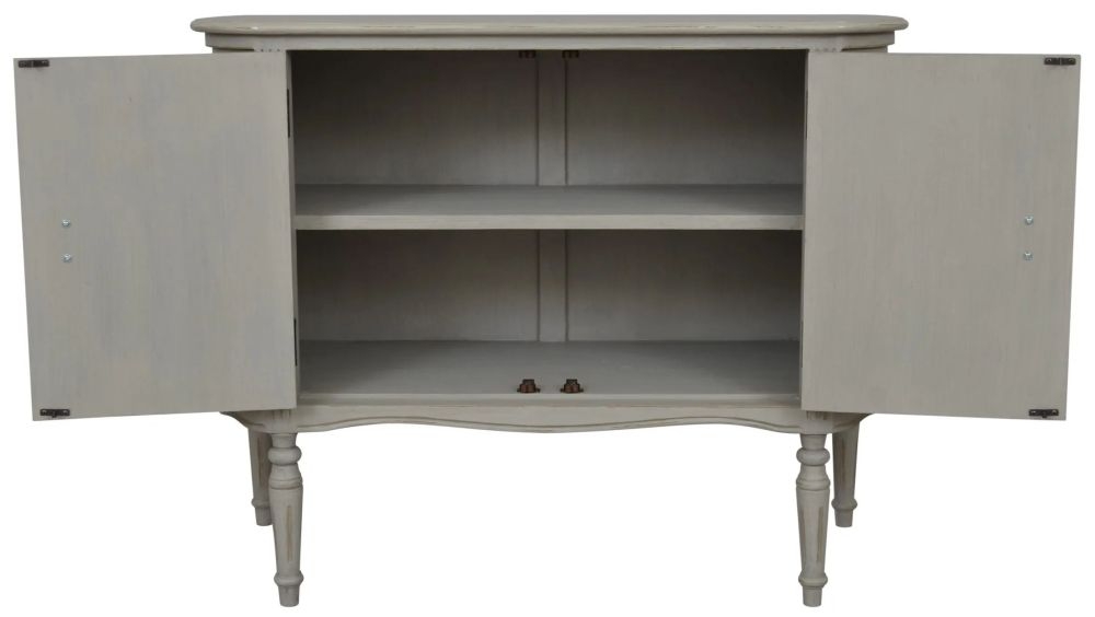 Product photograph of Emison French Grey 2 Door Medium Sideboard from Choice Furniture Superstore.