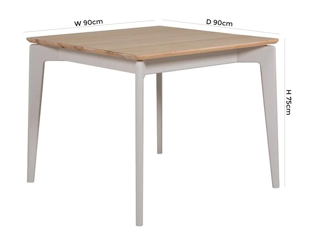 Product photograph of Clearance - Vida Living Marlow Cashmere Oak Dining Table 90cm Seats 4 Diners Square Top - Fss14726 from Choice Furniture Superstore.