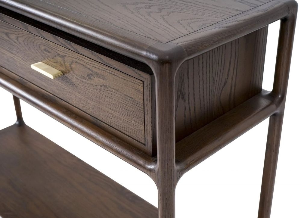 Product photograph of Fergus Walnut 2 Drawer Console Table from Choice Furniture Superstore.
