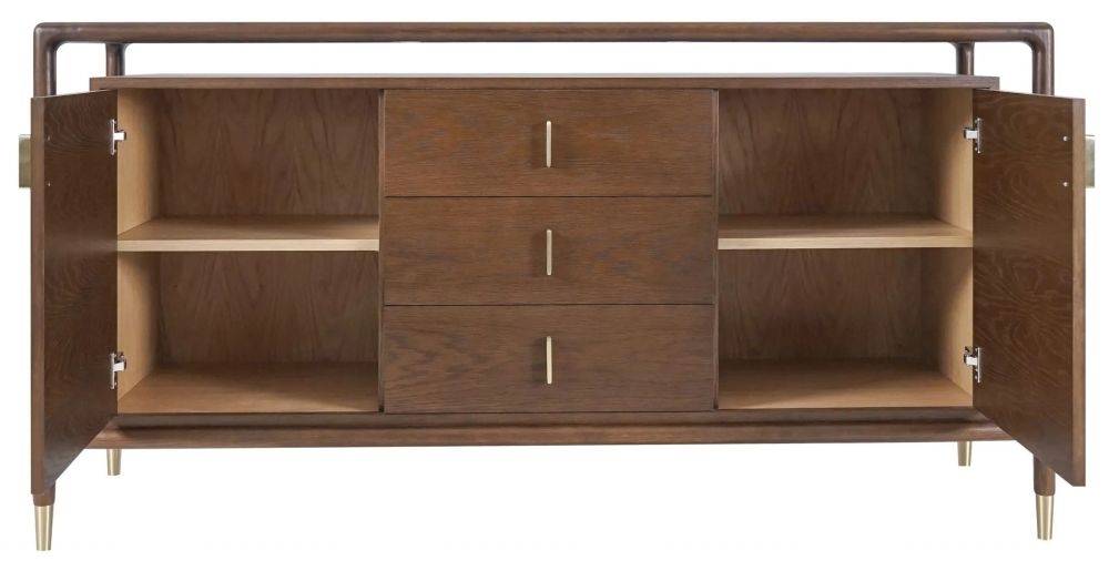 Product photograph of Fergus Walnut 2 Door Large Sideboard from Choice Furniture Superstore.