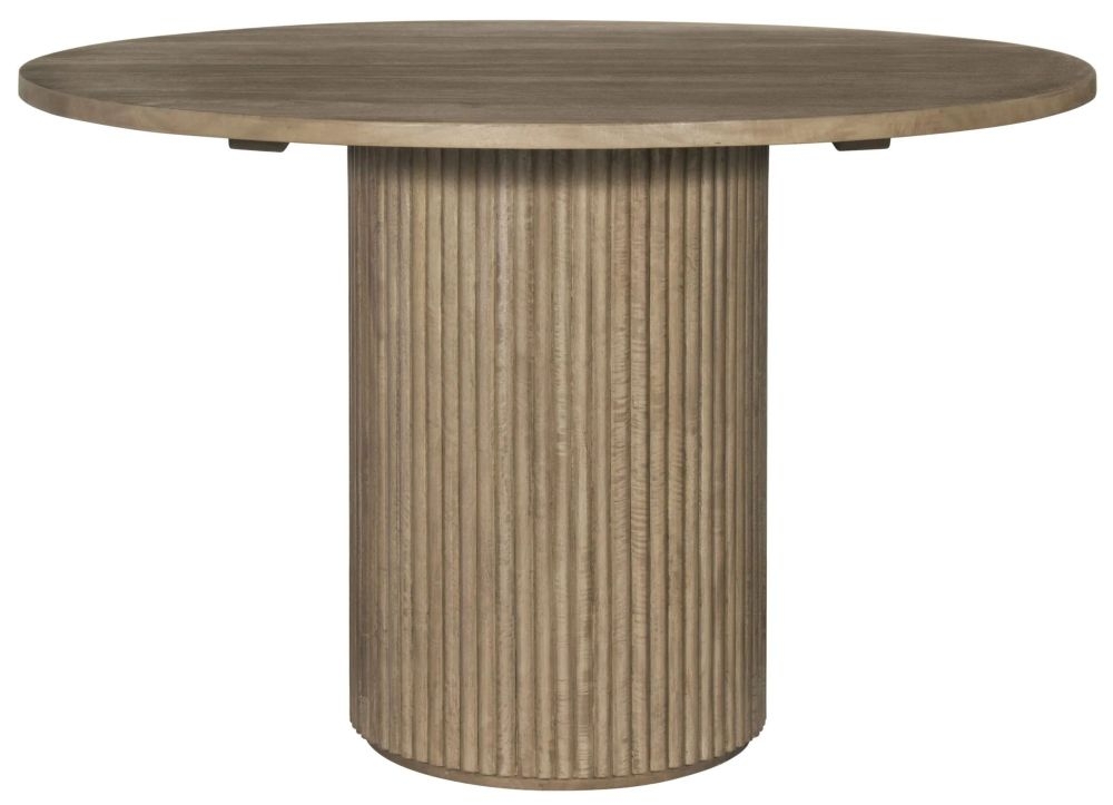 Product photograph of Nora Mc Classic Fluted Wood 120cm Round Dining Table - 4 Seater from Choice Furniture Superstore.