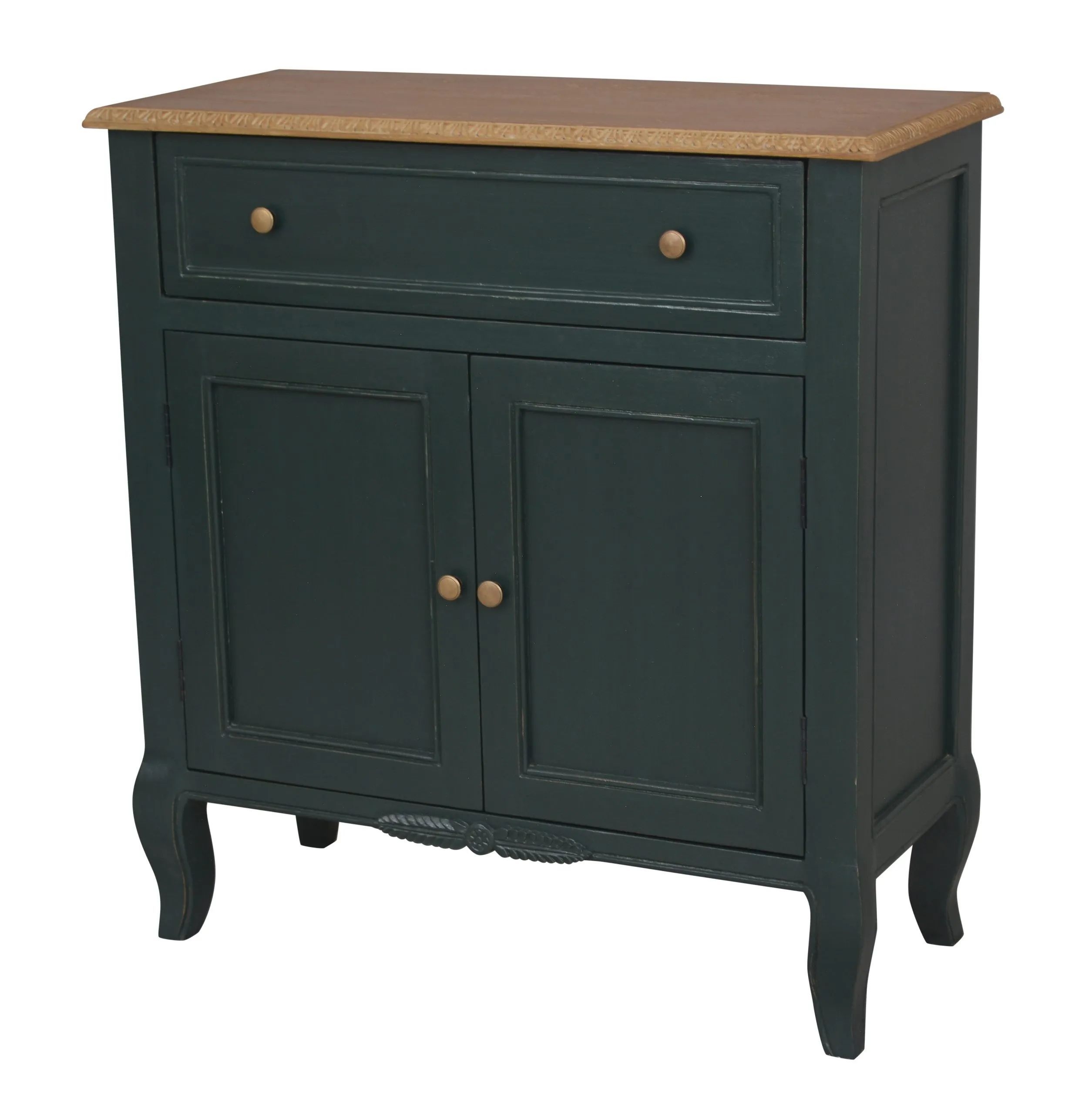 Product photograph of Solvay Emerald Green 2 Door Sideboard from Choice Furniture Superstore.