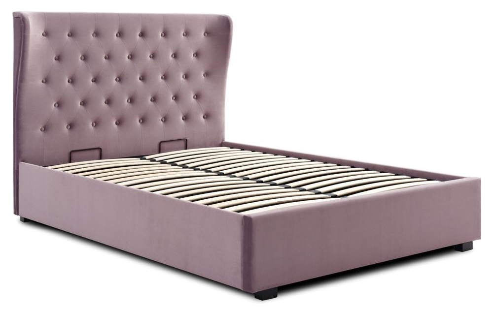 Product photograph of Kyoto Kensington Velvet Ottoman Storage Bed from Choice Furniture Superstore.