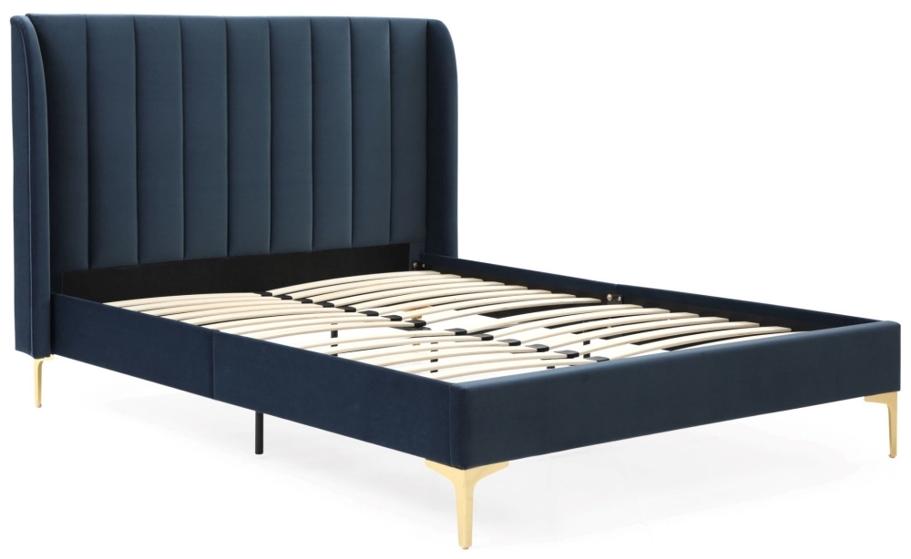 Product photograph of Avery Grey Velvet Upholstery Bed from Choice Furniture Superstore.