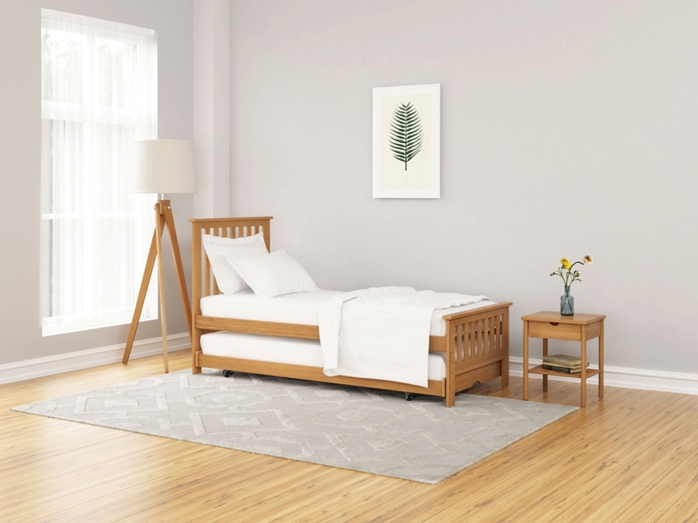 Product photograph of Kyoto Eden Contemporary Oak Guest Bed from Choice Furniture Superstore.