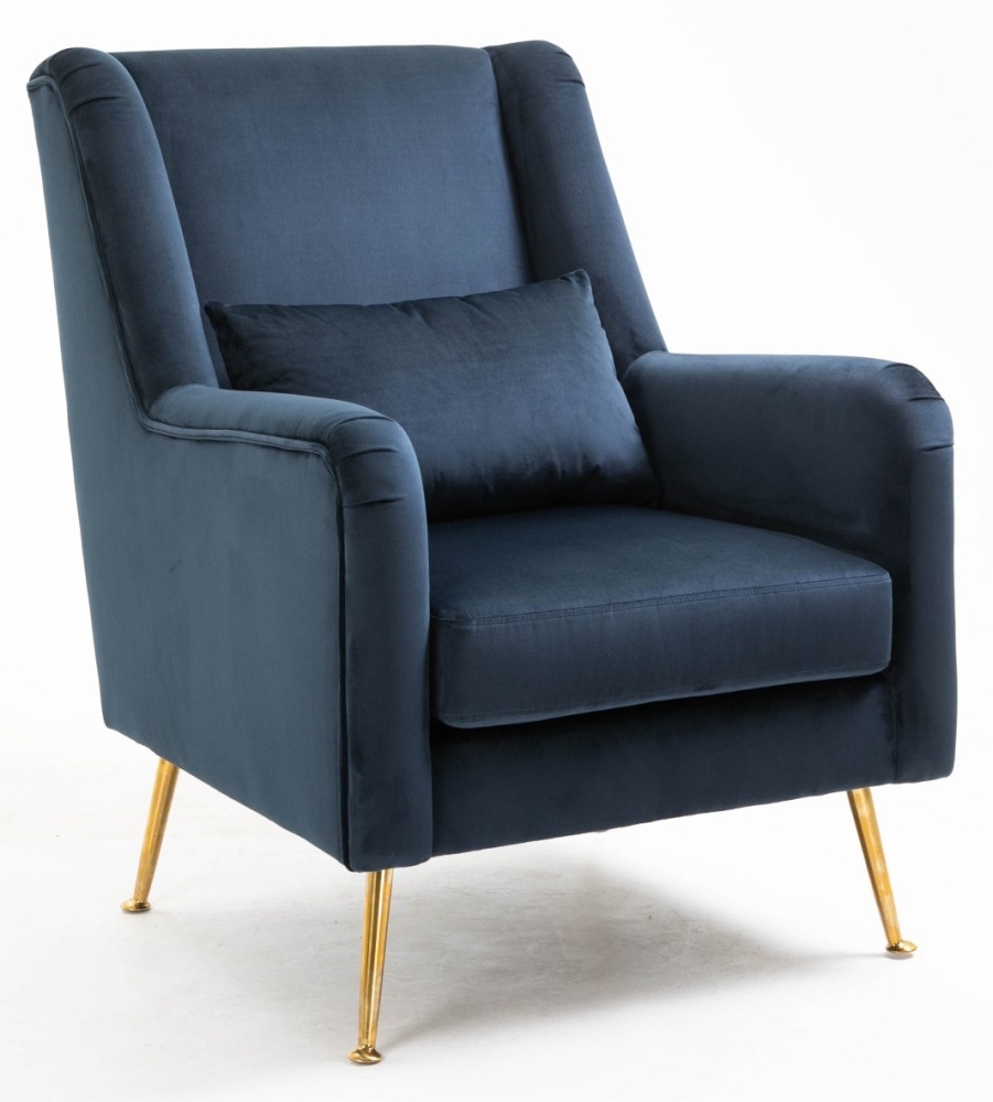 Product photograph of Modern Velvet Upholstery Armchair from Choice Furniture Superstore.