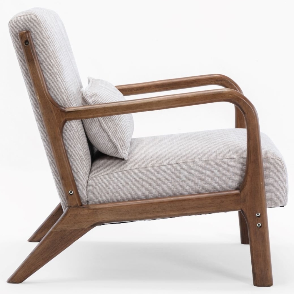 Product photograph of Inca Leto Natural Woven Chenille Fabric Armchair from Choice Furniture Superstore.