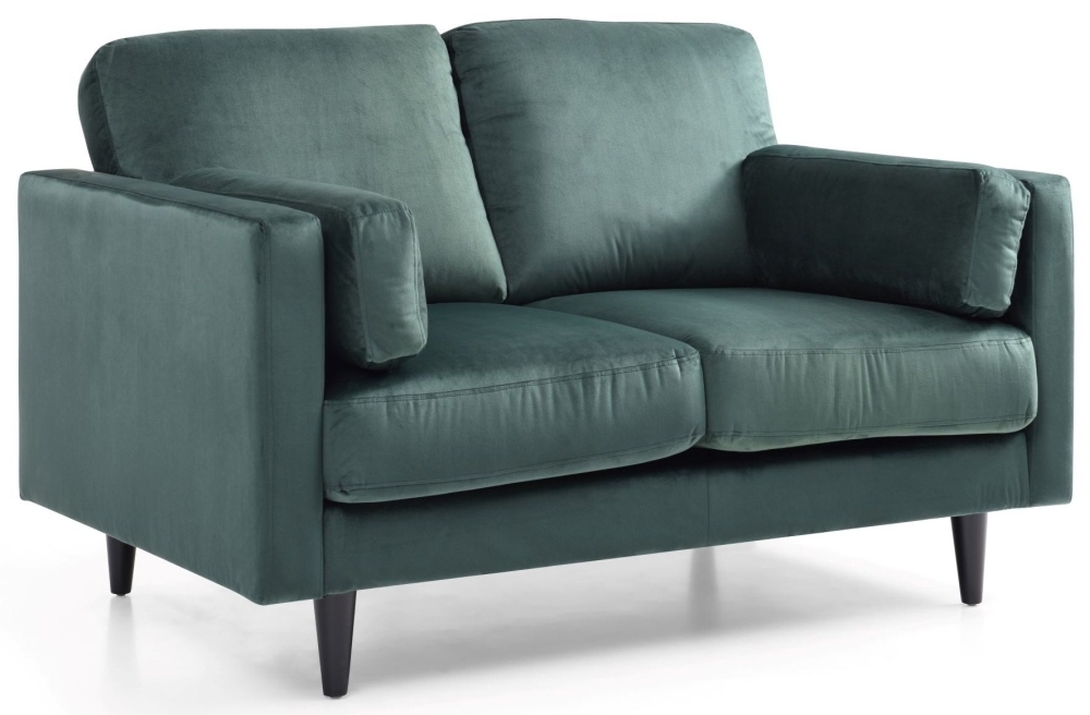 Product photograph of Kyoto Bertie Bottle Green Velvet 2 Seater Sofa from Choice Furniture Superstore.