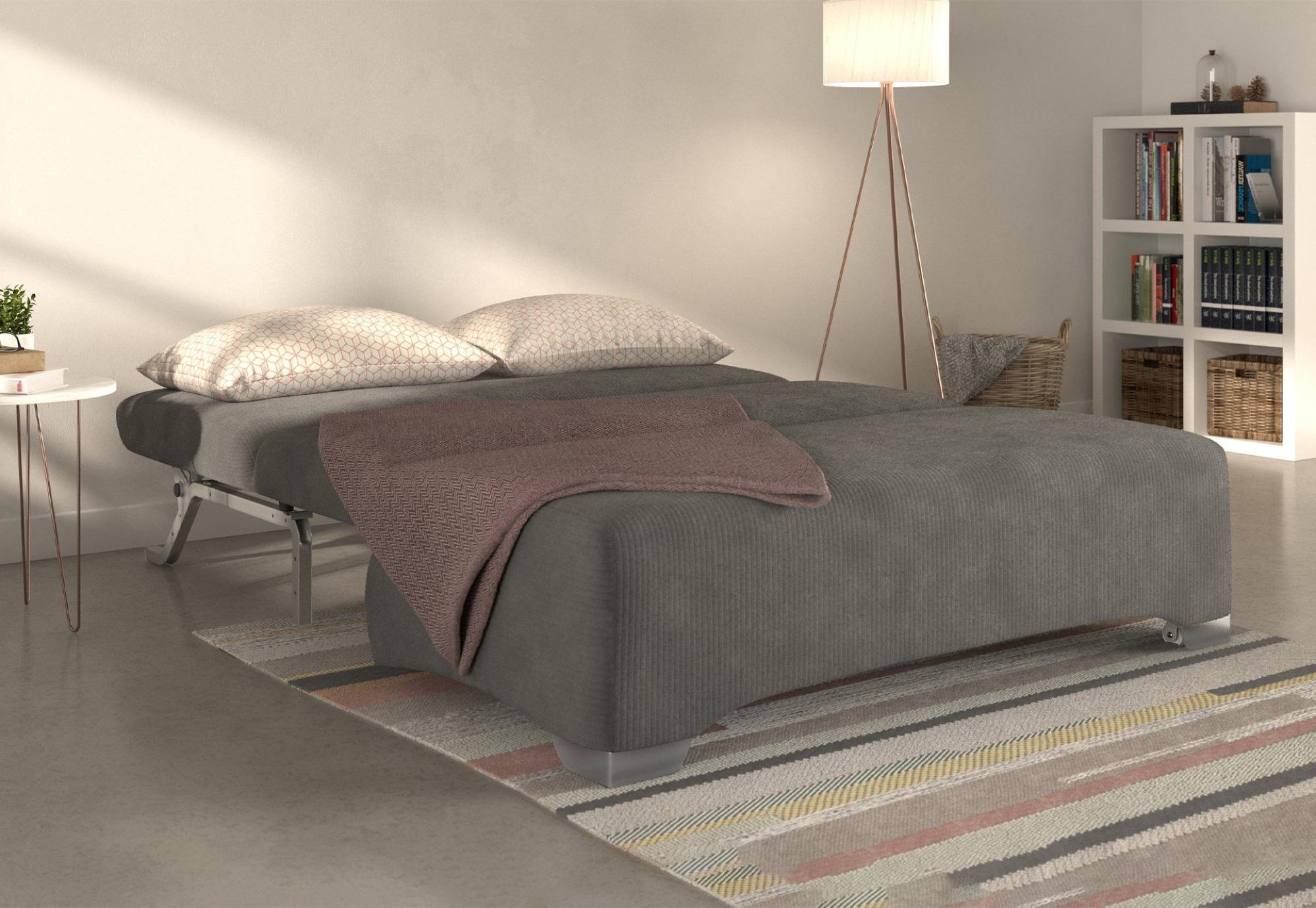 Product photograph of Franco Grey Lincoln 2 Seater Fabric Pull Out Sofa Bed from Choice Furniture Superstore.