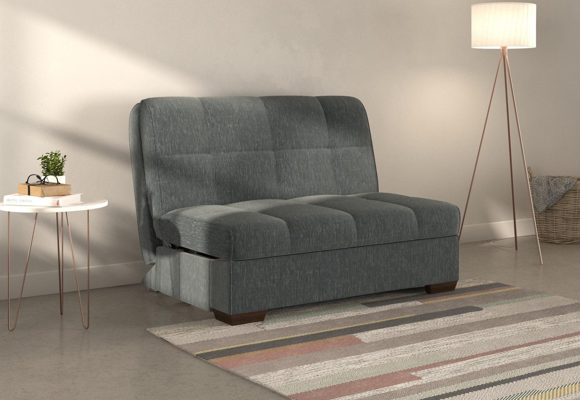 Product photograph of Harper Grey Piero Thunderstorm 2 Seater Fabric Pull Out Sofa Bed from Choice Furniture Superstore.