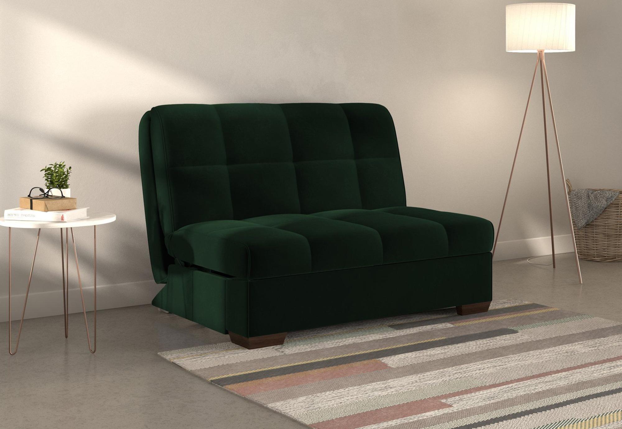 Product photograph of Harper Bottle Green Sunningdale 2 Seater Fabric Pull Out Sofa Bed from Choice Furniture Superstore.