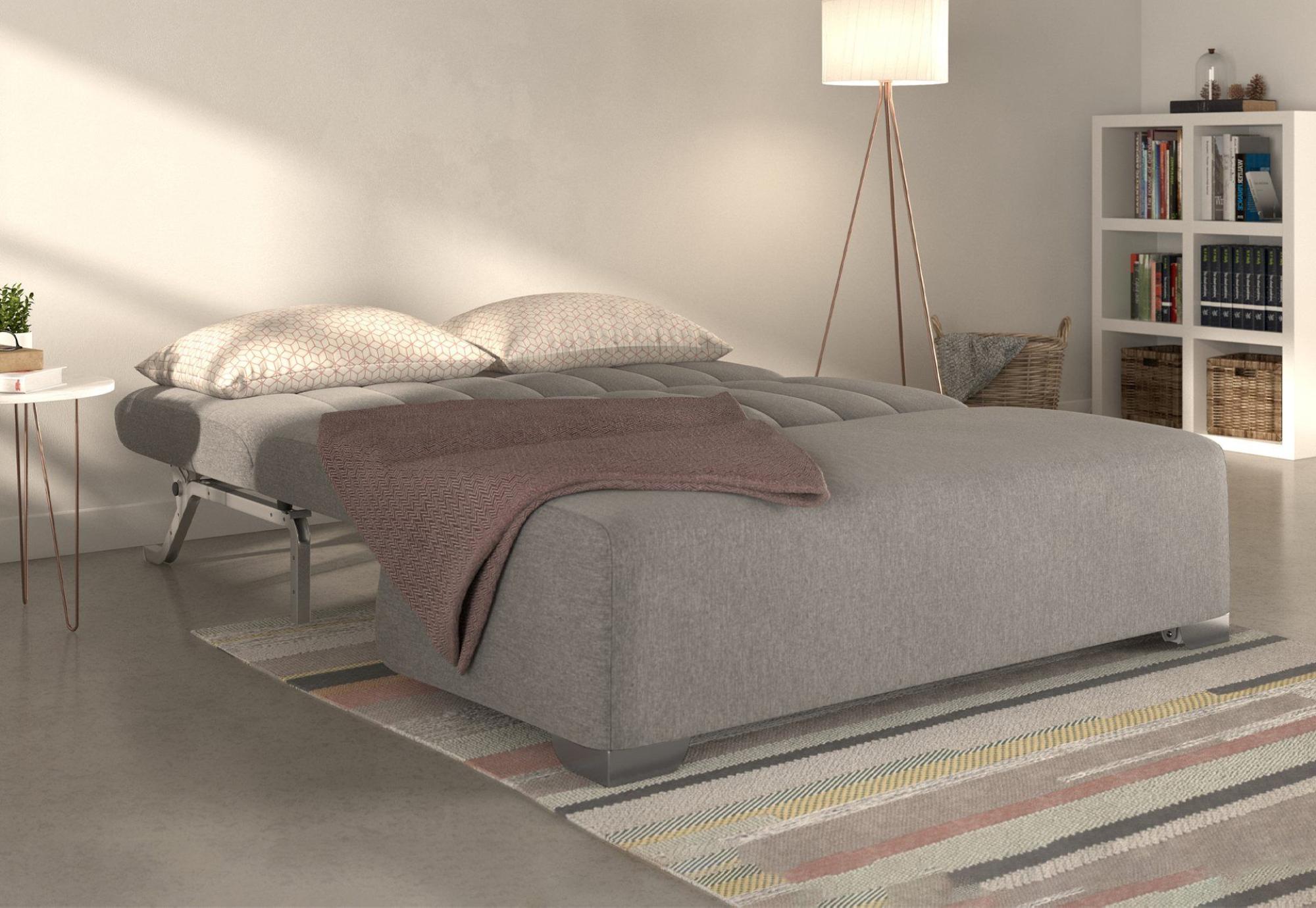 Product photograph of Jude Grey Carina Ash 2 Seater Fabric Pull Out Sofa Bed from Choice Furniture Superstore.