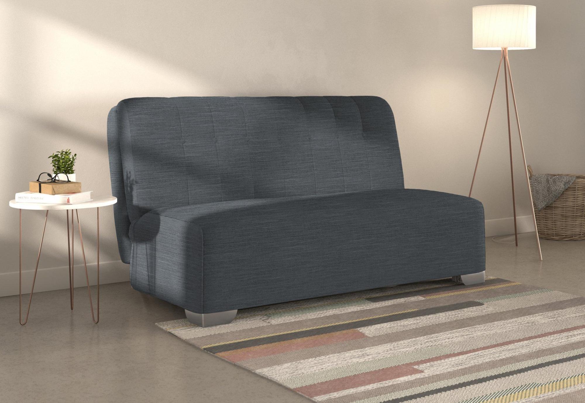 Product photograph of Jude Blue Dalton Stone 2 Seater Fabric Pull Out Sofa Bed from Choice Furniture Superstore.