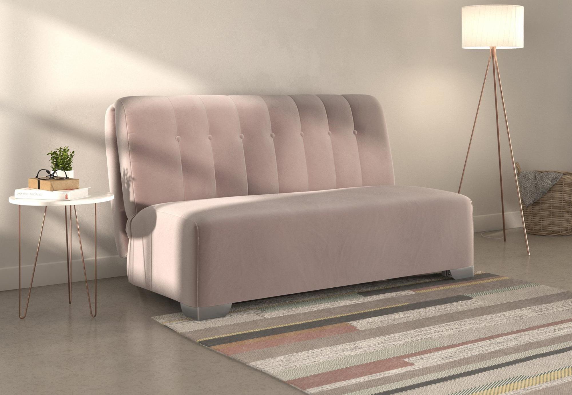 Product photograph of Jude Pink Sunningdale Heather 2 Seater Fabric Pull Out Sofa Bed from Choice Furniture Superstore.