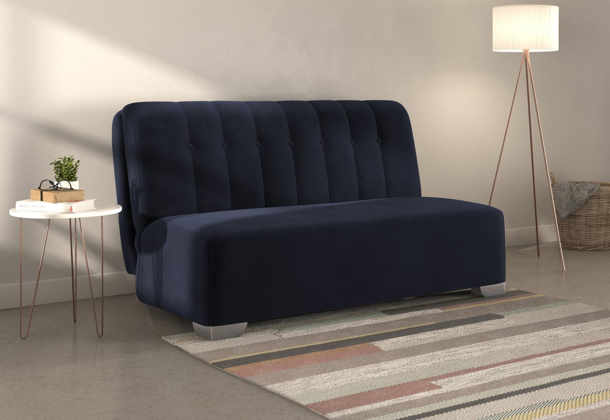 Product photograph of Jude Blue Sunningdale Midnight 2 Seater Fabric Pull Out Sofa Bed from Choice Furniture Superstore.