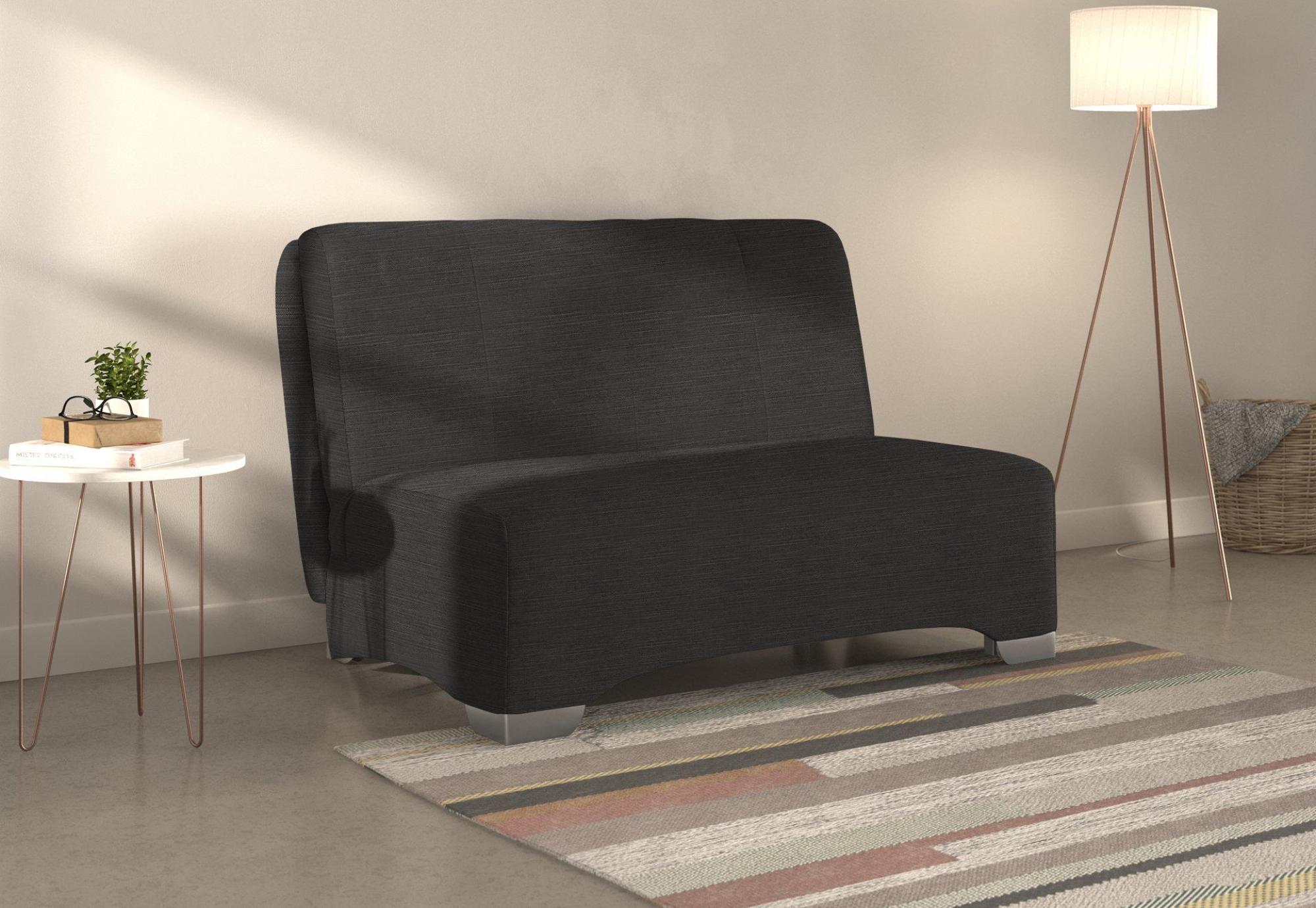 Product photograph of Orla Charcoal Dalton 2 Seater Fabric Pull Out Sofa Bed from Choice Furniture Superstore.