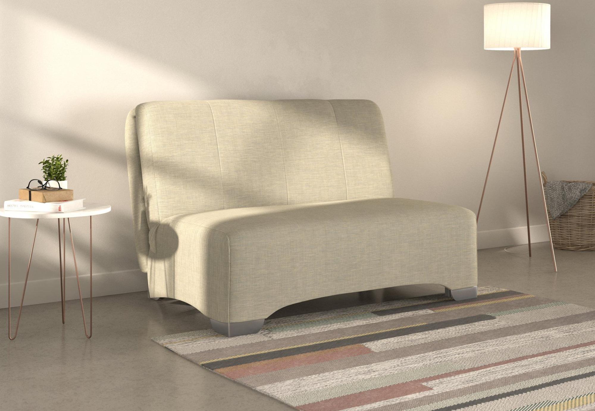 Product photograph of Orla Cream Piero Spring 2 Seater Fabric Pull Out Sofa Bed from Choice Furniture Superstore.