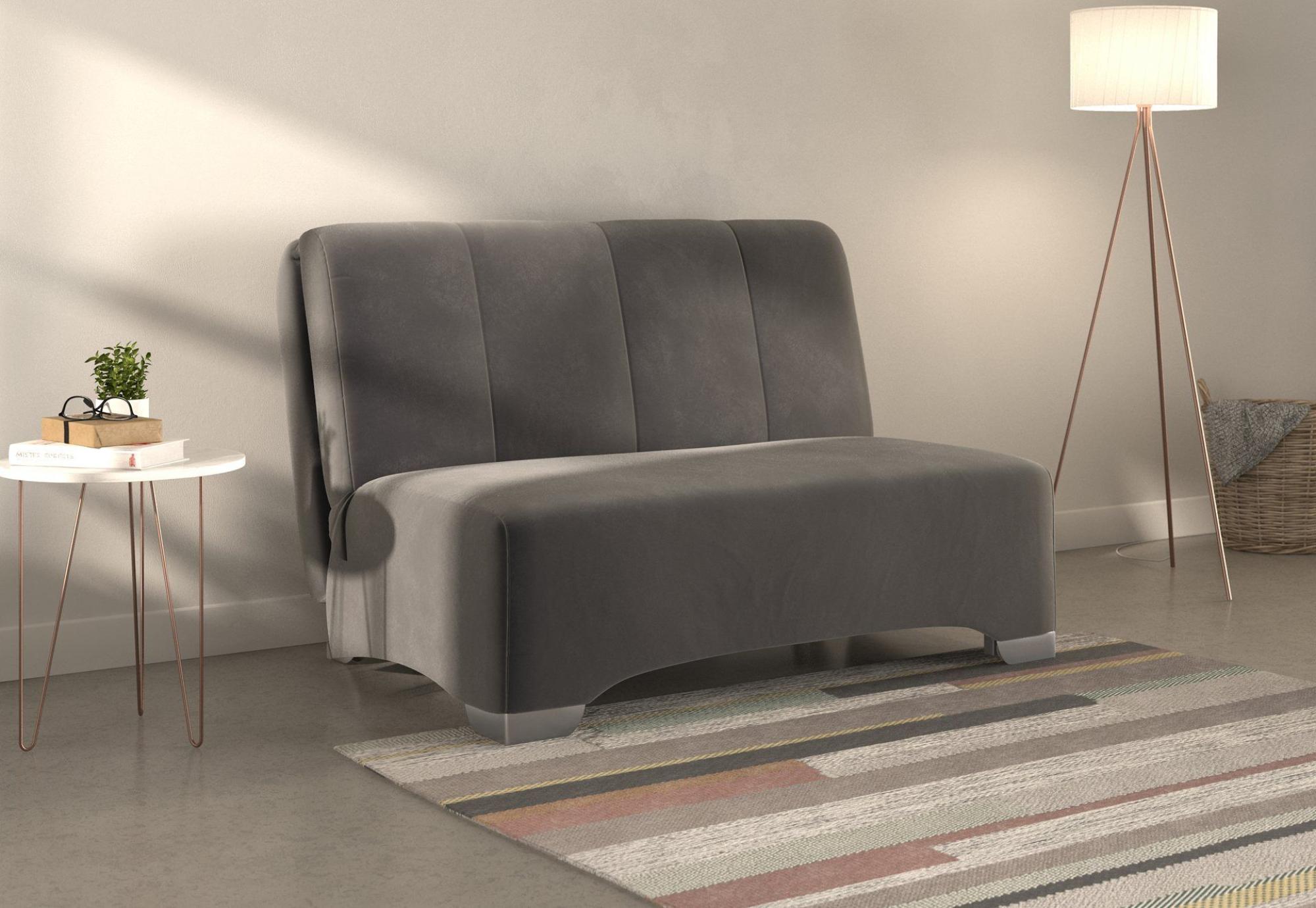 Product photograph of Orla Grey Sunningdale Granite 2 Seater Fabric Pull Out Sofa Bed from Choice Furniture Superstore.