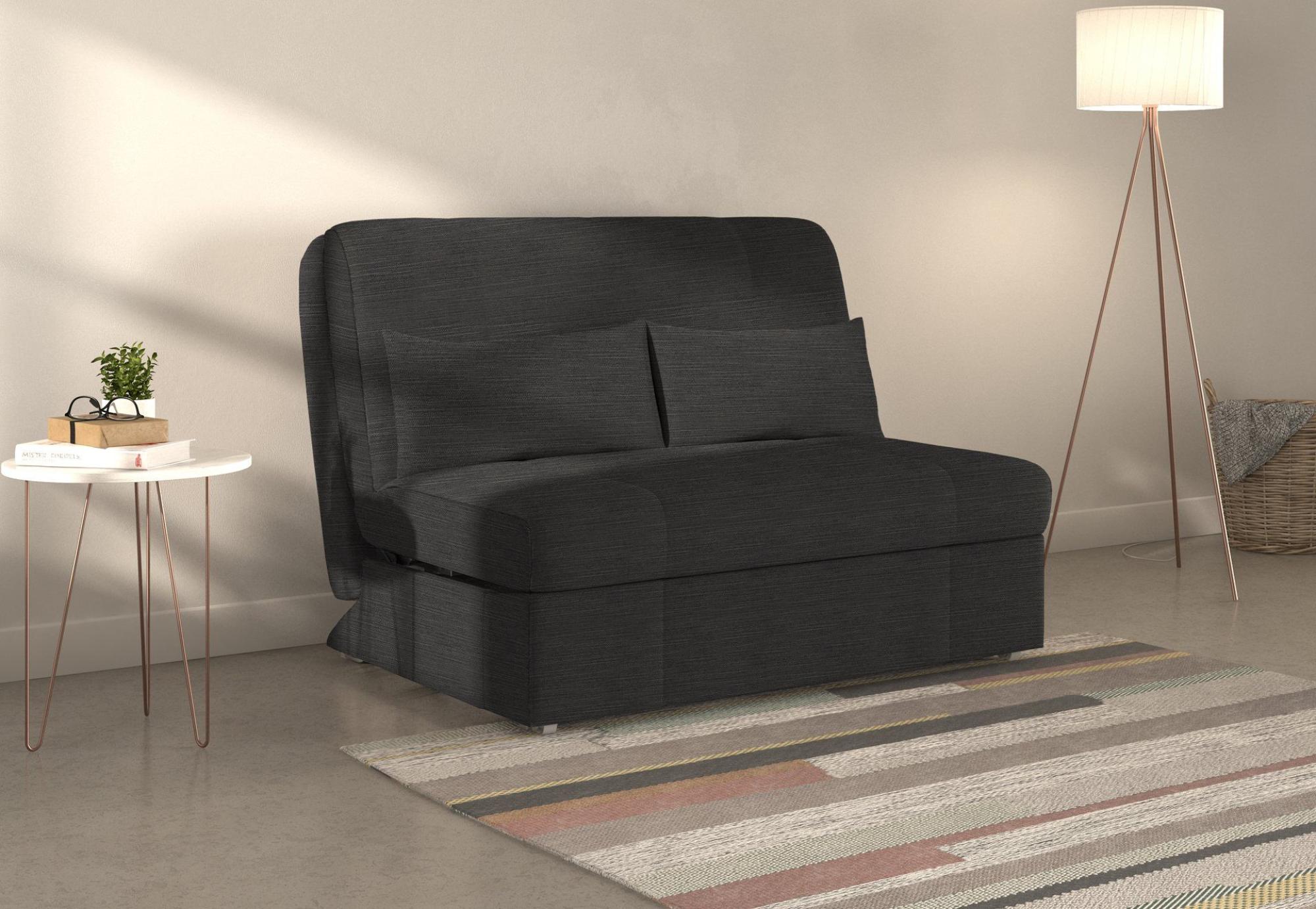 Product photograph of Redford Charcoal Dalton 2 Seater Fabric Pull Out Sofa Bed from Choice Furniture Superstore.