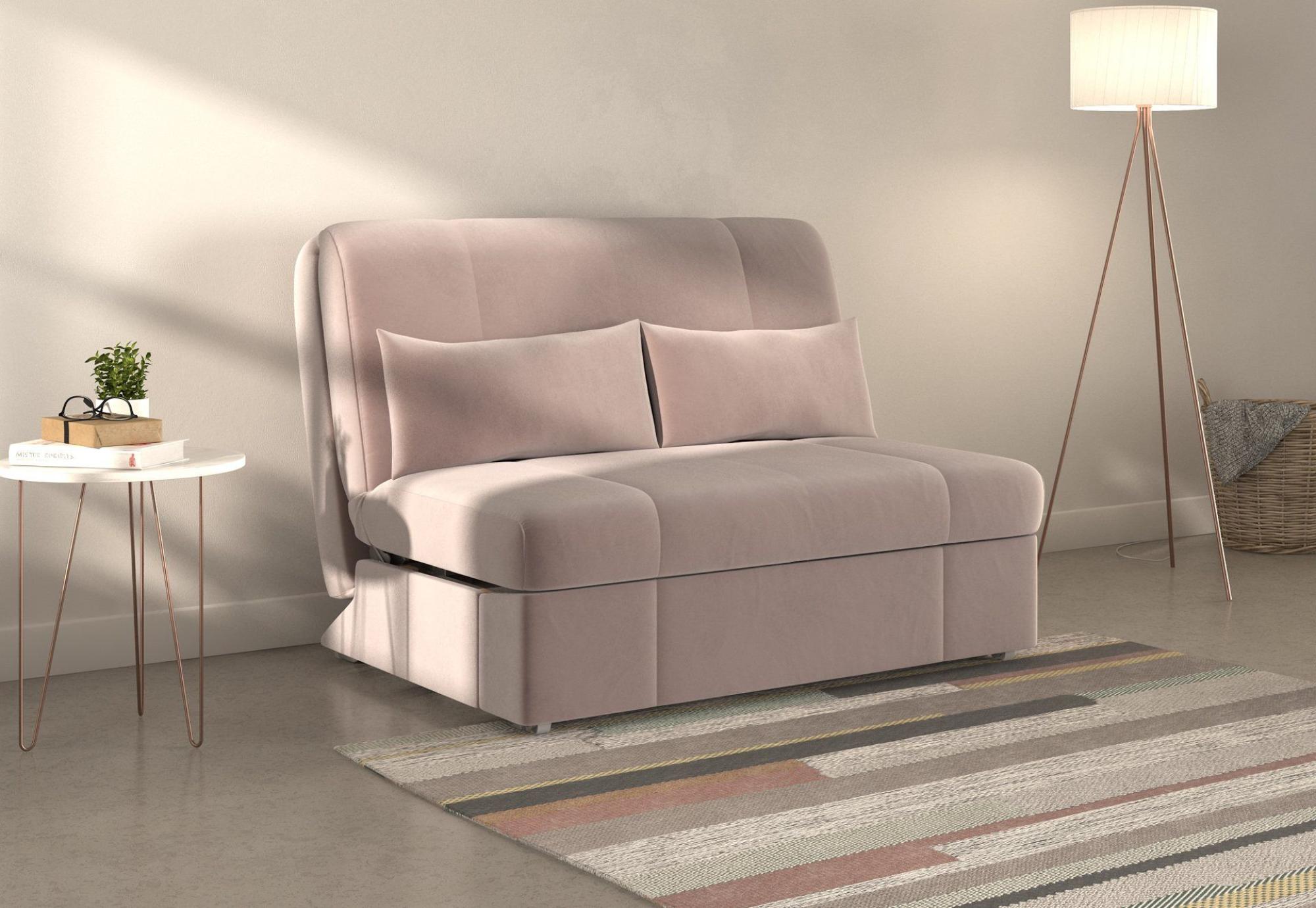 Product photograph of Redford Pink Sunningdale Heather 2 Seater Fabric Pull Out Sofa Bed from Choice Furniture Superstore.