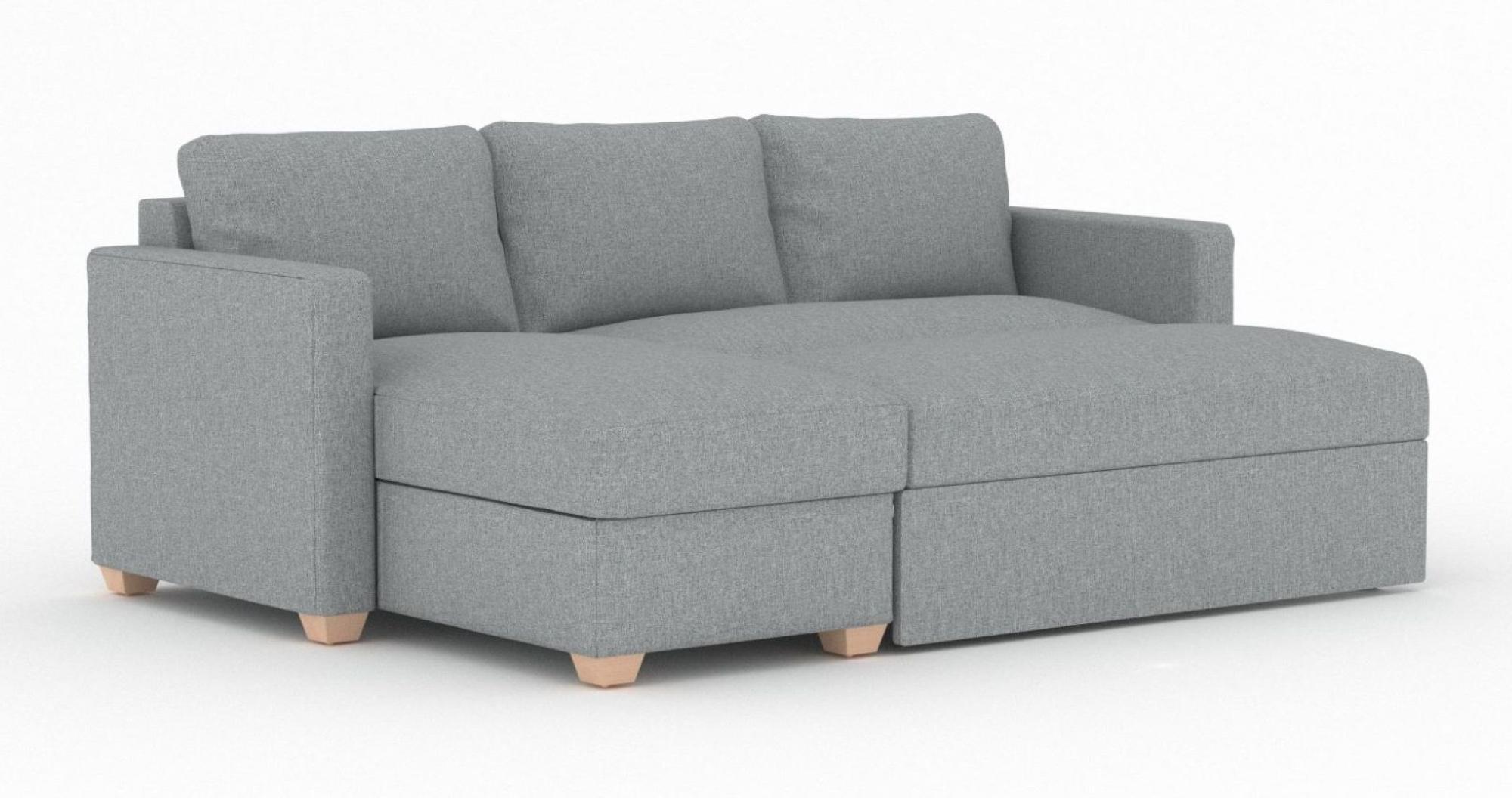 Product photograph of Oscar Carina Ash Fabric Corner Sofa Bed from Choice Furniture Superstore.