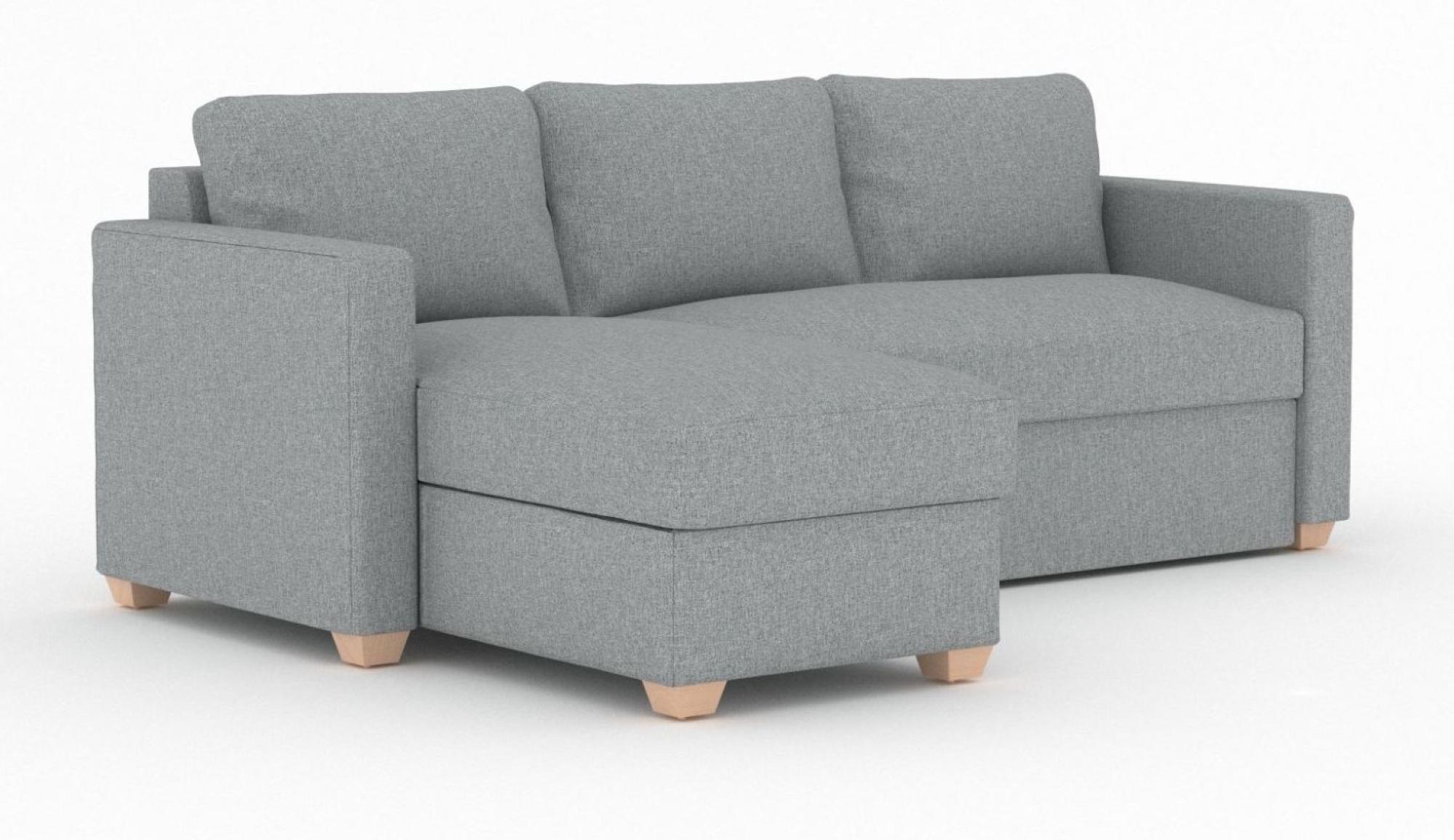 Product photograph of Oscar Carina Ash Fabric Corner Sofa Bed from Choice Furniture Superstore.