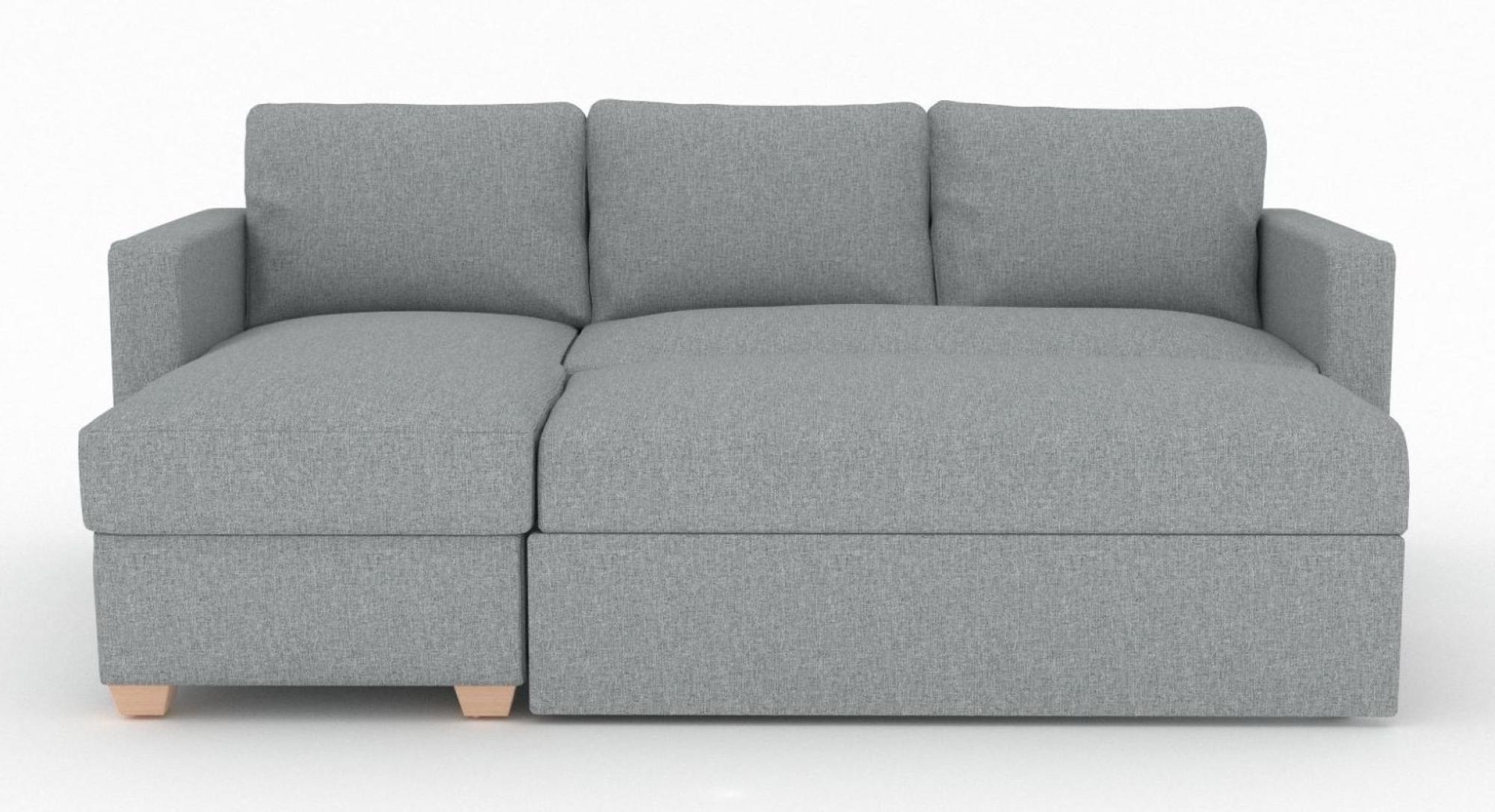 Product photograph of Oscar Carina Ash Fabric Corner Sofa Bed from Choice Furniture Superstore.