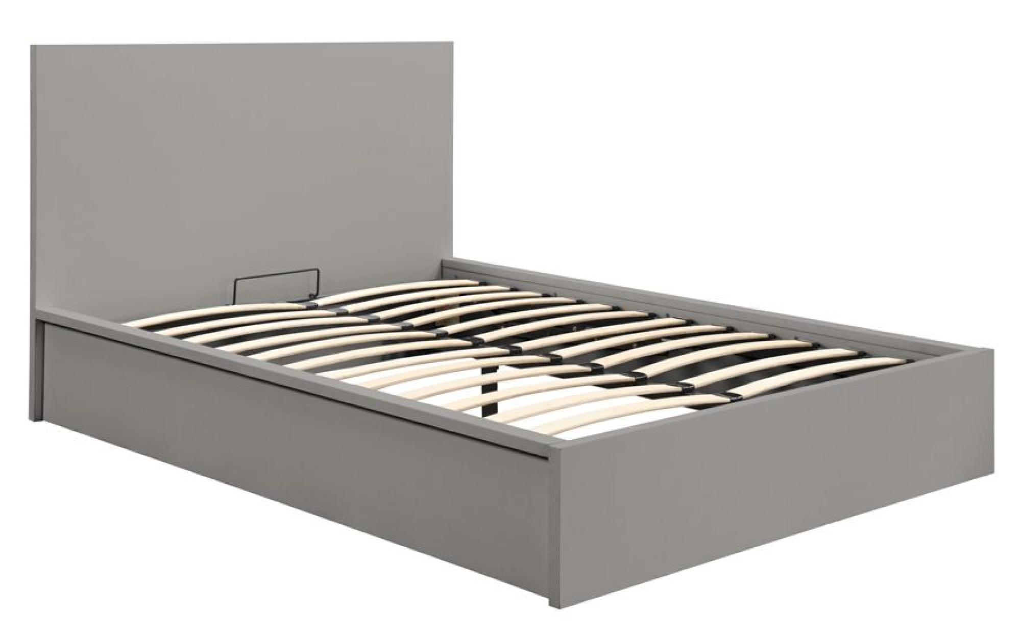 Product photograph of Oslo Grey Ottoman Storage Bed - Sizes Available from Choice Furniture Superstore.