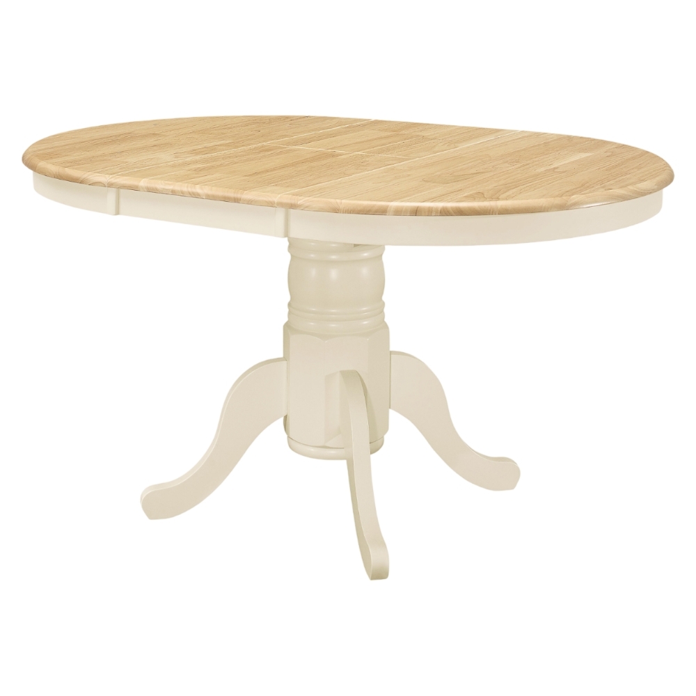 Product photograph of Birlea Chatsworth White Round Extending Dining Table from Choice Furniture Superstore.