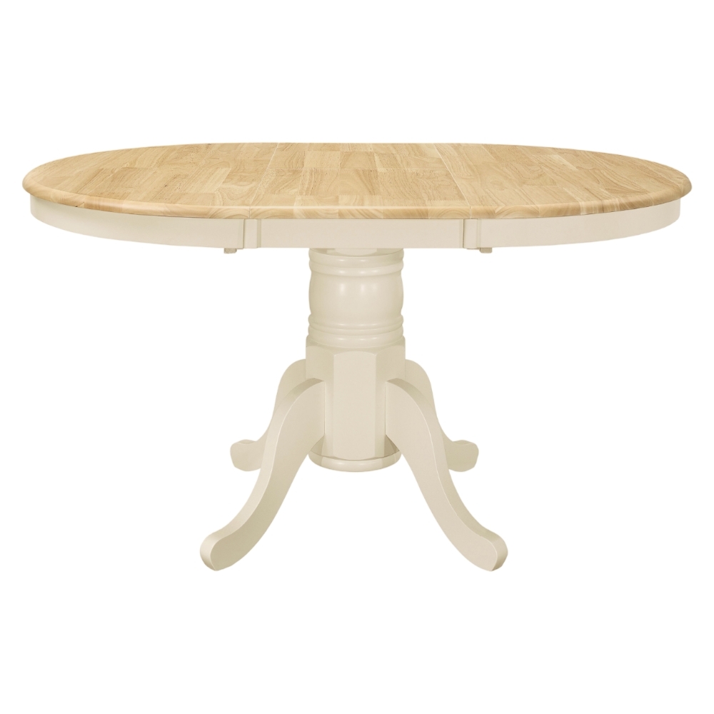 Product photograph of Chatsworth White Round 2 Seater Extending Dining Table from Choice Furniture Superstore.