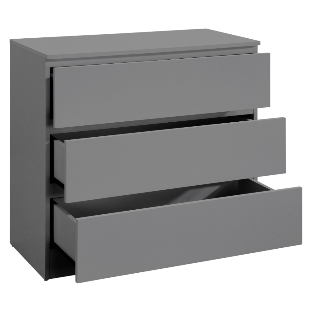 Product photograph of Birlea Oslo Grey 3 Drawer Chest from Choice Furniture Superstore.