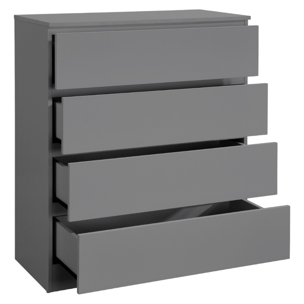 Product photograph of Birlea Oslo Grey 4 Drawer Chest from Choice Furniture Superstore.