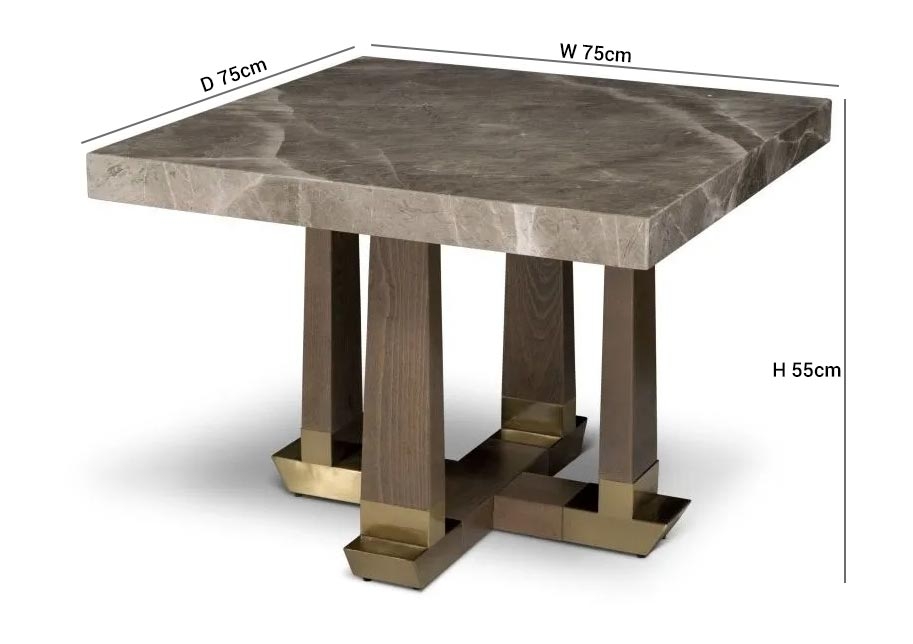 Product photograph of Stone International Daytona Marble And Wood Lamp Table from Choice Furniture Superstore.