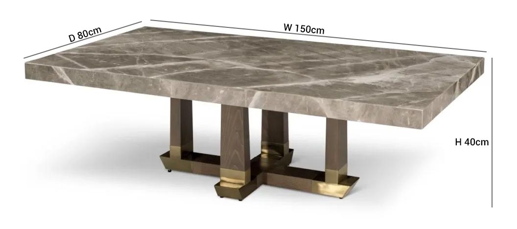 Product photograph of Stone International Daytona Marble And Wood Coffee Table from Choice Furniture Superstore.
