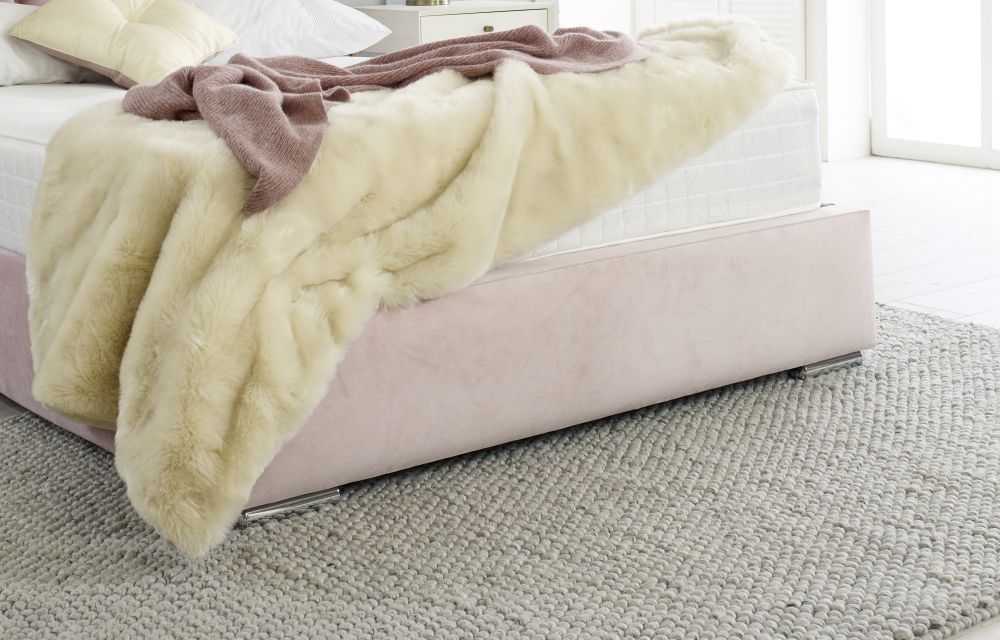 Product photograph of Hyder Rosie Pink Fabric Bed from Choice Furniture Superstore.