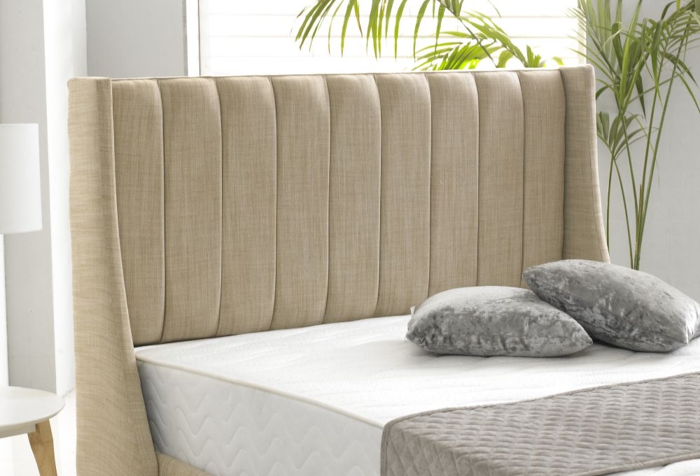 Product photograph of Hyder Winchester Beige Fabric Bed from Choice Furniture Superstore.