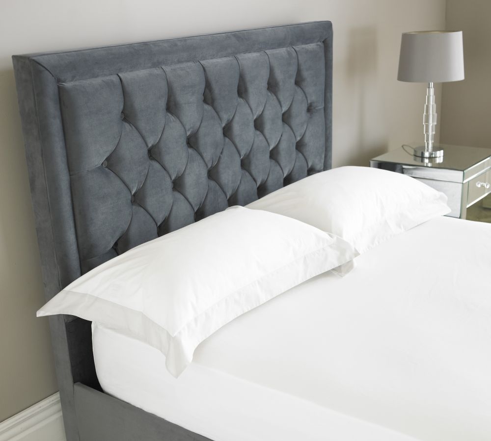 Product photograph of Hyder Sandringham Grey Fabric Bed from Choice Furniture Superstore.