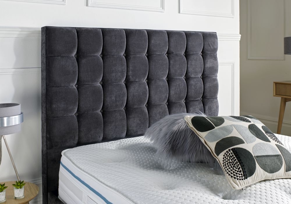 Product photograph of Hyder Kensington Dark Grey Fabric Bed from Choice Furniture Superstore.