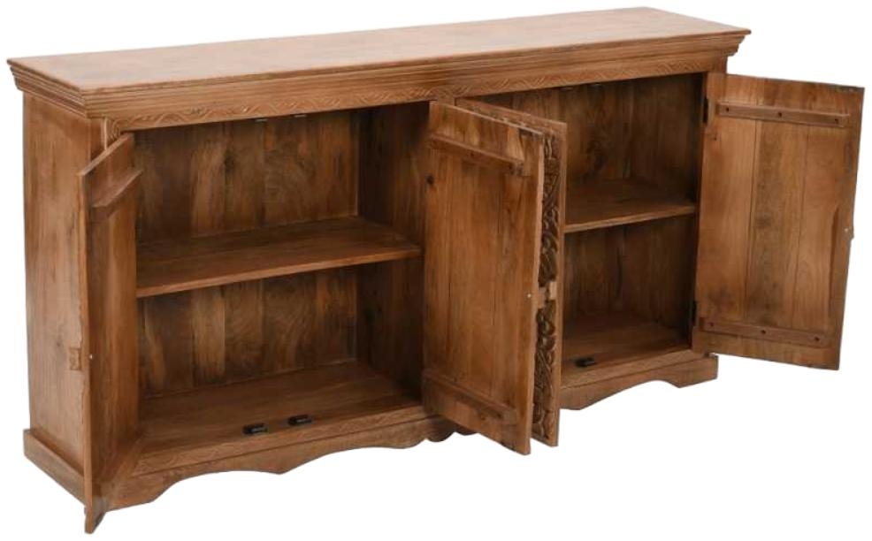 Product photograph of Artwork Brown 4 Door Xl Sideboard from Choice Furniture Superstore.