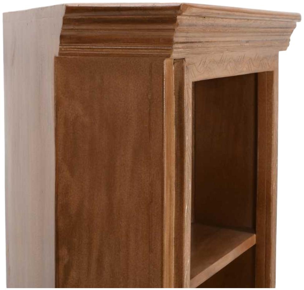 Product photograph of Artwork Brown Corner Bookcase from Choice Furniture Superstore.