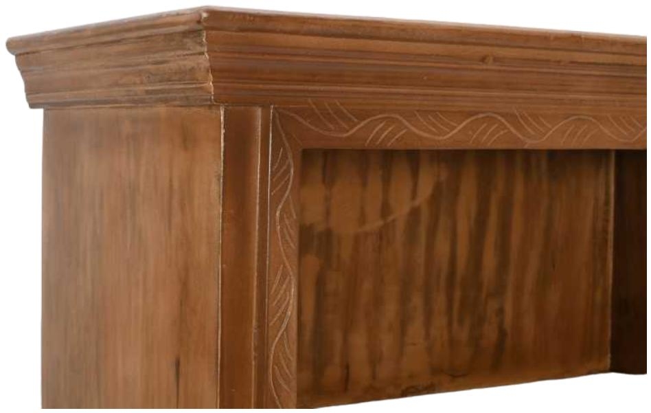Product photograph of Carved Mango Wood Bookcase from Choice Furniture Superstore.
