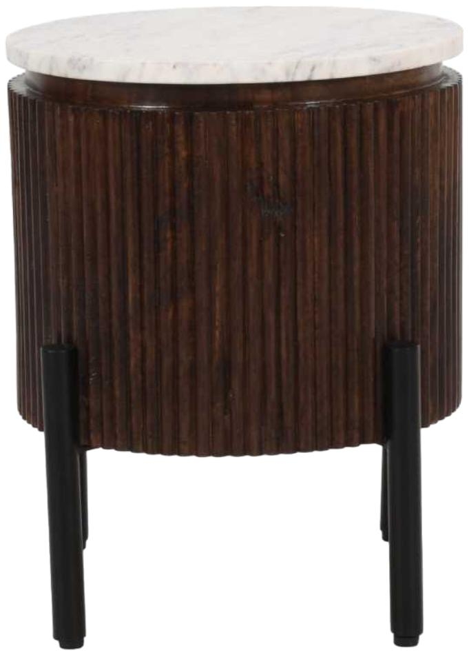 Product photograph of Opal Brown Mango Wood Side Table from Choice Furniture Superstore.