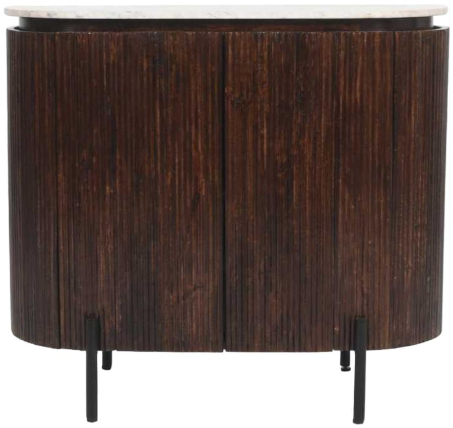 Product photograph of Opal Brown Mango Wood Sideboard Drinks Cabinet from Choice Furniture Superstore.