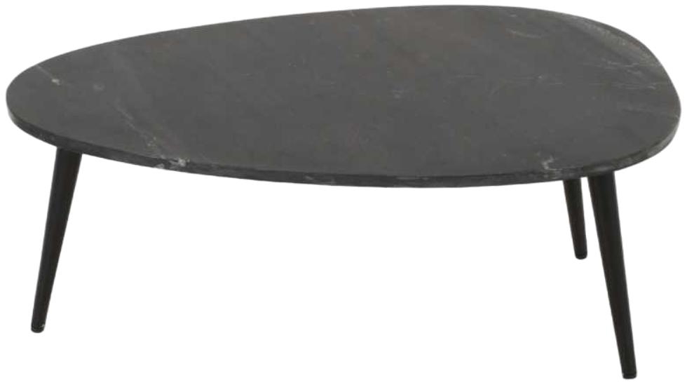 Product photograph of Fluted Black Marble Coffee Table from Choice Furniture Superstore.