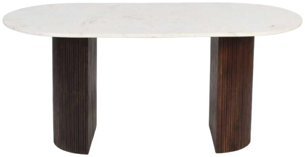 Product photograph of Opal White Dining Table - 6 Seater from Choice Furniture Superstore.