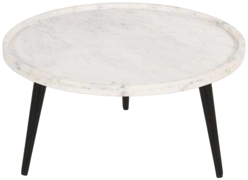 Product photograph of Opal White Marble Top Round Coffee Table from Choice Furniture Superstore.